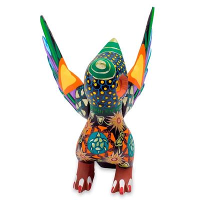 Alternate image for Colorful Handcrafted Wood Statuette My Owl Protector
