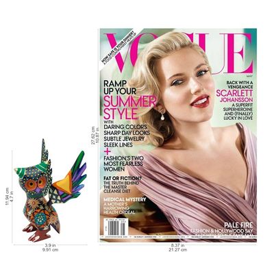 Alternate image for Colorful Handcrafted Wood Statuette My Owl Protector