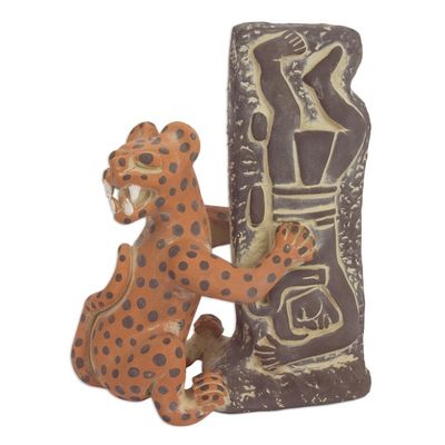 Alternate image for Pre Hispanic Museum Replica Sculpture Olmeca Jaguar with Human
