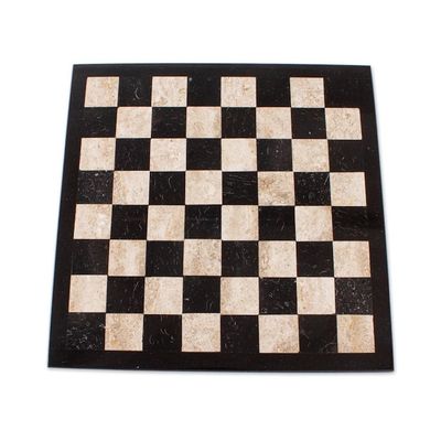 Alternate image for Brown and Black Marble Chess Set from Mexico Cafe Battle