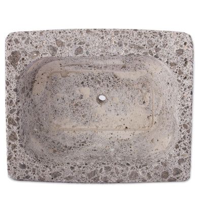 Alternate image for Striped Rectangular Reclaimed Stone Flower Pot from Mexico Striped Gardener