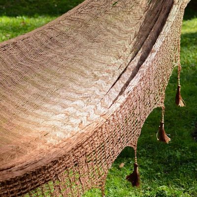 Alternate image for Handcrafted Solid Mayan Hammock from Mexico Triple Copper Filigree