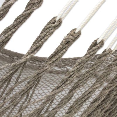 Alternate image for Mexican Hand Woven Grey Cotton Maya Hammock Double Maya Mist