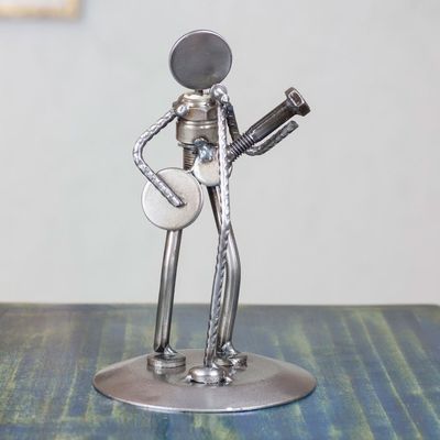 Alternate image for Auto part sculpture Rustic Folk Singer