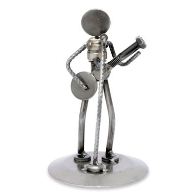 Alternate image for Auto part sculpture Rustic Folk Singer