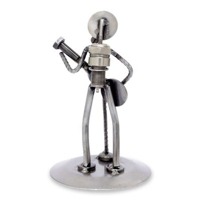 Alternate image for Auto part sculpture Rustic Folk Singer