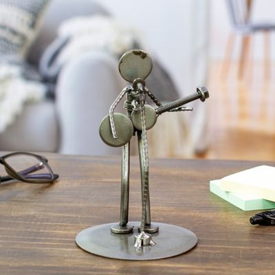 Alternate image for Auto part sculpture Rustic Folk Singer