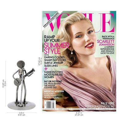 Alternate image for Auto part sculpture Rustic Folk Singer