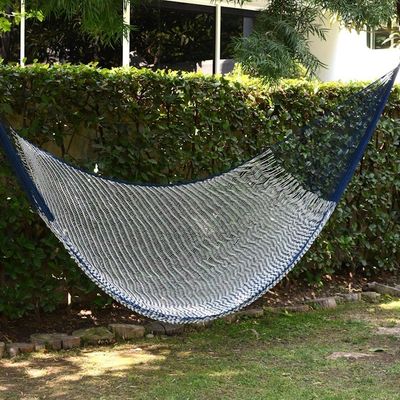 Alternate image for Mayan Rope Style Double Nylon Handmade Hammock Mexico Ocean Waves