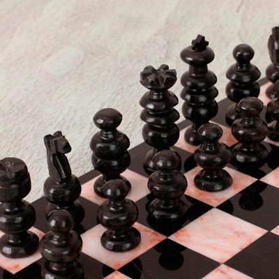 Alternate image for Handcrafted Marble Chess Set Large Glorious Battle
