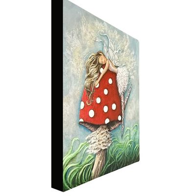 Alternate image for Whimsical Fairy on Mushroom Painting