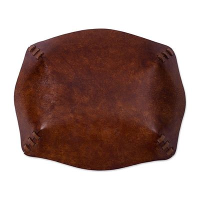 Alternate image for Peruvian Handcrafted Tooled Leather Andean Catchall Bramblebush