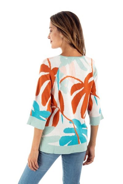 Alternate image for Jacquard Knit Sweater from Peru Tropical Trend