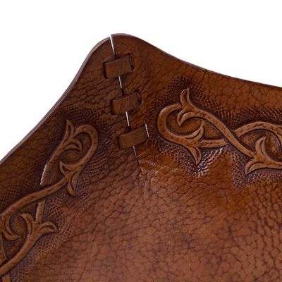 Alternate image for Peruvian Handcrafted Tooled Leather Andean Catchall Bramblebush