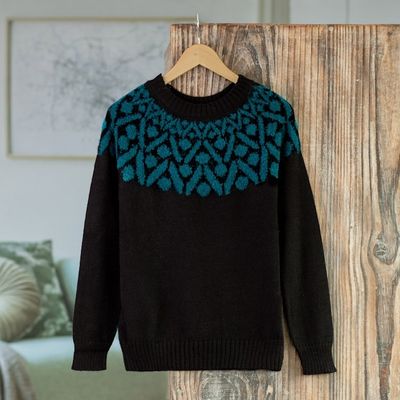 Alternate image for Knit 100 Alpaca Sweater Modern Geometry