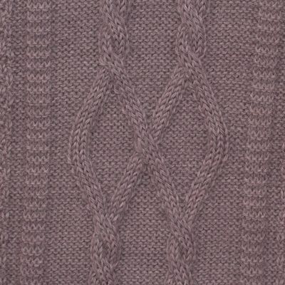 Alternate image for Mens Knit 100 Alpaca Pullover in Dusty Lavender from Peru Dusty Lavender Style