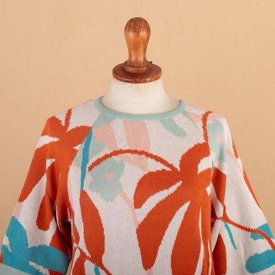Alternate image for Jacquard Knit Sweater from Peru Tropical Trend