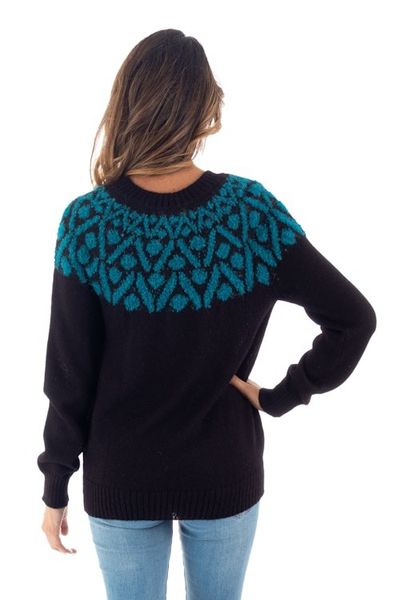 Alternate image for Knit 100 Alpaca Sweater Modern Geometry