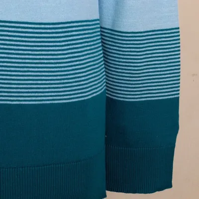 Alternate image for Mens Striped Pima Cotton Sweater Cool Horizons