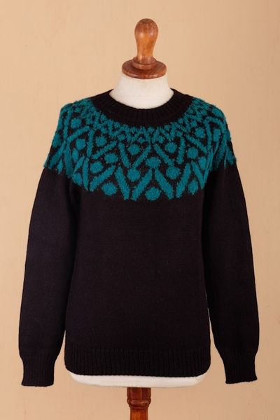 Alternate image for Knit 100 Alpaca Sweater Modern Geometry