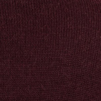 Alternate image for Cordovan 100 Alpaca Sweater with Embroidered Cerise Flowers Cerise Springs