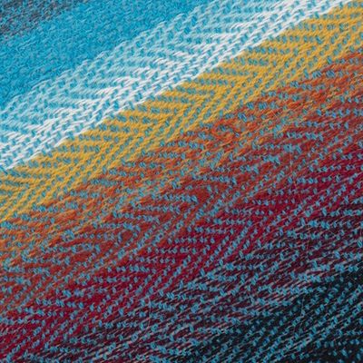 Alternate image for Hand Woven 100 Alpaca Wool Scarf in Rainbow Colors Pastoruri Rainbow
