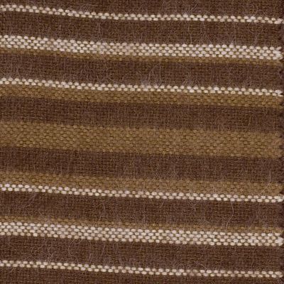 Alternate image for Mens Artisan Crafted Woven Brown Alpaca Blend Scarf Andean Clouds in Brown