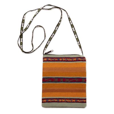 Alternate image for Sunrise Striped Alpaca Wool Shoulder Bag Inca Sunrise