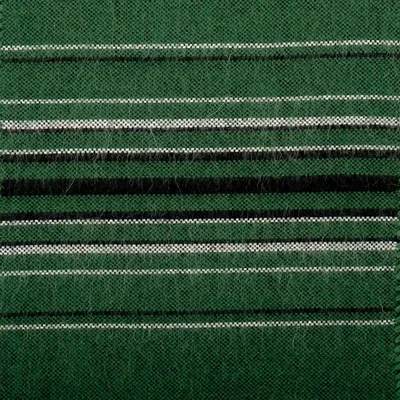 Alternate image for Woven Striped Mens Alpaca Blend Scarf in Green with Fringes Stripes in Style