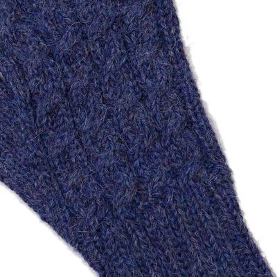 Alternate image for 100 Alpaca Gloves in Indigo from Peru Winter Delight in Indigo
