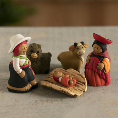 Alternate image for Traditional Andean Nativity Scene from Peru Andean Christmas Scene