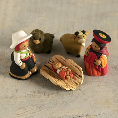 Alternate image for Traditional Andean Nativity Scene from Peru Andean Christmas Scene