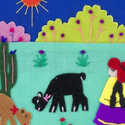 Alternate image for Applique Multicolor Coin Purse from Peru Andean Sunshine