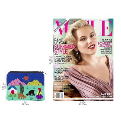 Alternate image for Applique Multicolor Coin Purse from Peru Andean Sunshine