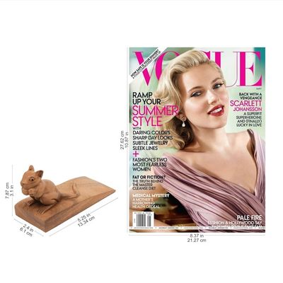 Alternate image for Hand Carved Suar Wood Mouse Door Stopper in Brown from Bali Charming Mouse in Brown