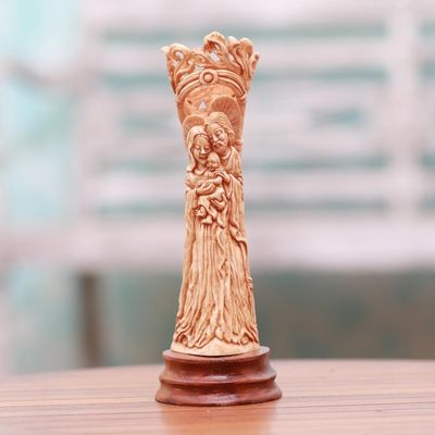 Alternate image for Hand-Carved Bone Nativity Sculpture from Bali Birth of Jesus