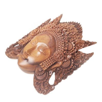 Alternate image for Handmade Indonesian Suar Wood Mask from Bali Cili