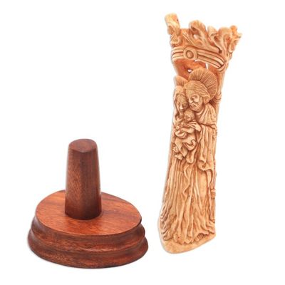 Alternate image for Hand-Carved Bone Nativity Sculpture from Bali Birth of Jesus