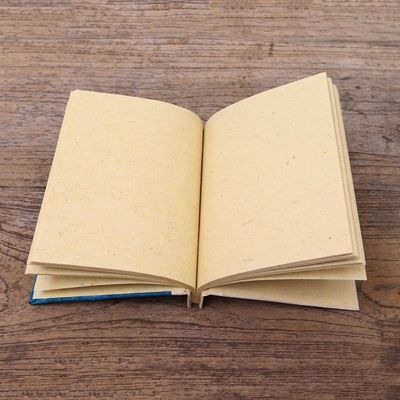 Alternate image for Blue Natural Fiber Turtle-Motif Journal Tortoise Thoughts in Blue