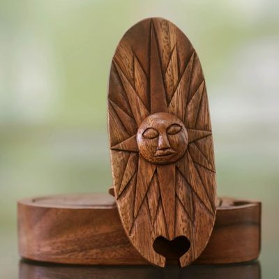 Alternate image for Sunshine Theme Wood Puzzle Box Balinese Sun