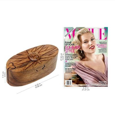 Alternate image for Sunshine Theme Wood Puzzle Box Balinese Sun