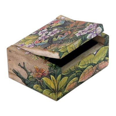 Alternate image for Unique Floral Jewelry Box Butterfly Garden