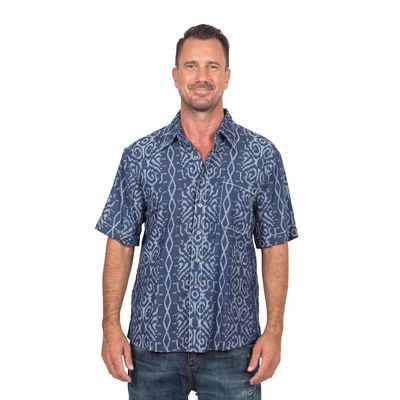 Alternate image for Mens Handmade Cotton Ikat Shirt Best Man