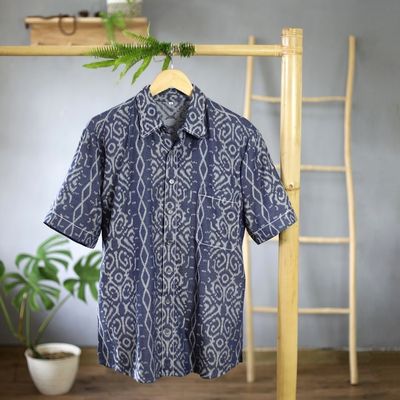 Alternate image for Mens Handmade Cotton Ikat Shirt Best Man