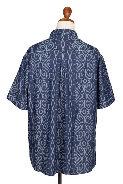 Alternate image for Mens Handmade Cotton Ikat Shirt Best Man