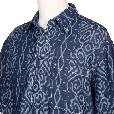 Alternate image for Mens Handmade Cotton Ikat Shirt Best Man