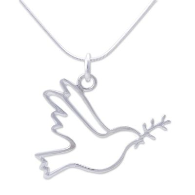 Alternate image for Sterling Silver Quechua Dove Necklace Quechua Dove