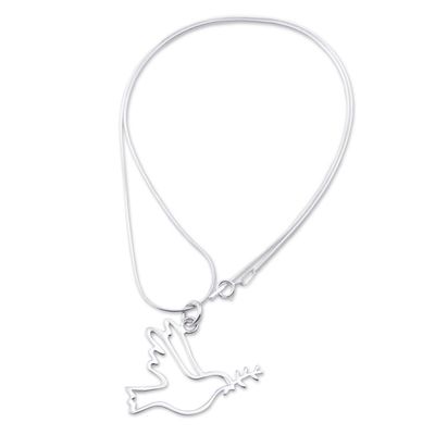 Alternate image for Sterling Silver Quechua Dove Necklace Quechua Dove