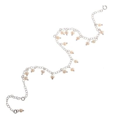 Alternate image for Sterling Silver Charm Anklet with Cream Cultured Pearls Treasures of the Sea