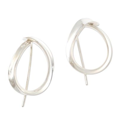 Alternate image for Artisan Made Sterling Silver Drop Earrings Remember You